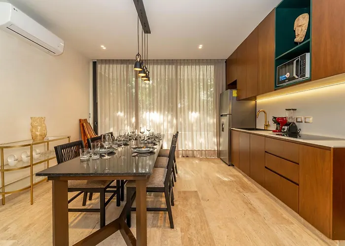 Casa de férias Lux 2br With Rooftop Pool, Spa, Gym, Kids Playroom #229 Tulum