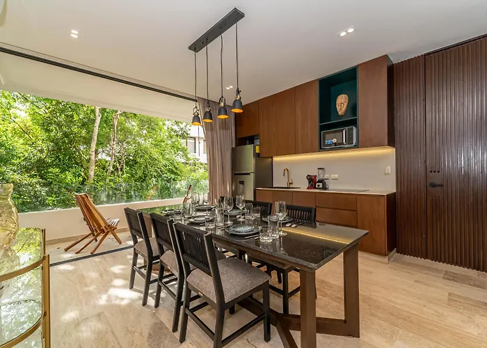 Casa de férias Lux 2br With Rooftop Pool, Spa, Gym, Kids Playroom #229 Tulum